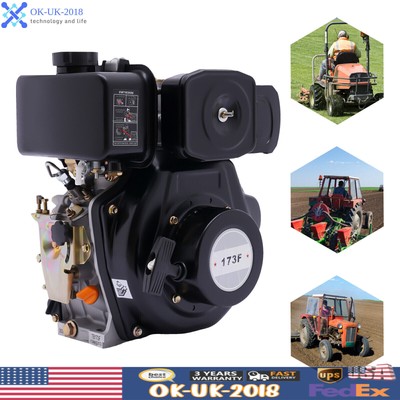 247CC 5HP 4-Stroke Tiller Diesel Engine Vertical Motor Single Cylinder Air-Cool！