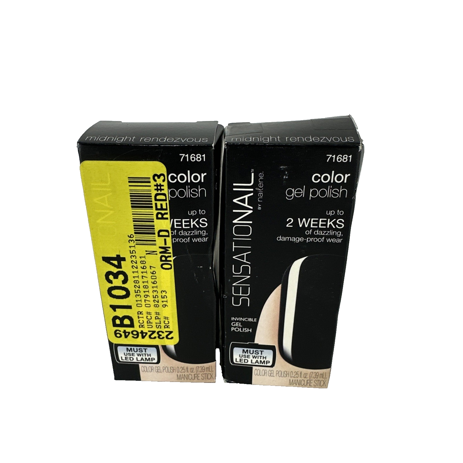 2 PACK SensatioNail Color Gel Polish 71681 MIDNIGHT RENDEZVOUS Shade NOS *READ*