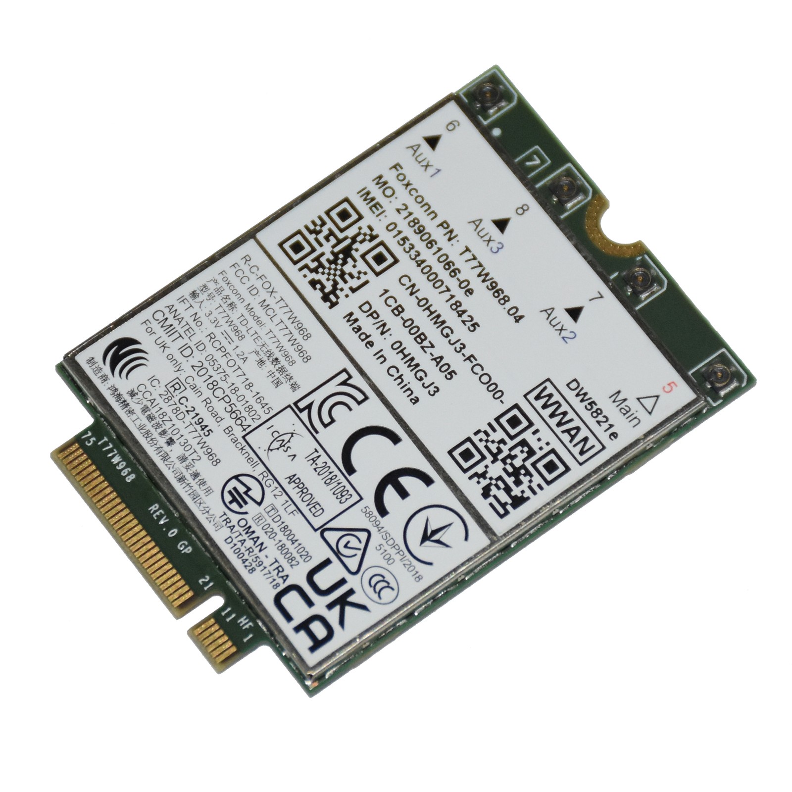 Dell Latitude 7200 7210 2-in-1 Wireless 5821E DW5821e M.2 4G LTE WWAN Card HMGJ3 - Picture 4 of 6