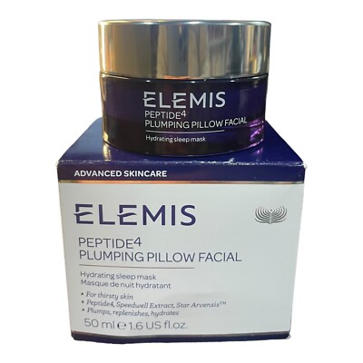 ELEMIS Peptide4 Plumping Pillow Facial Hydrating Sleep Mask - 50ml New