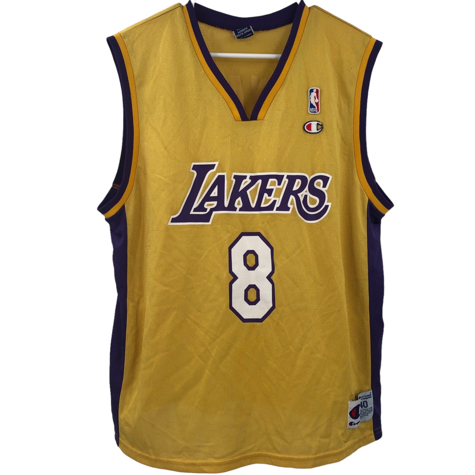 NFL Lakers ユニフォーム 8号 Mサイズ KOBE BRYANT #8 Vtg Nike Yellow Sewn Los Angeles Lakers