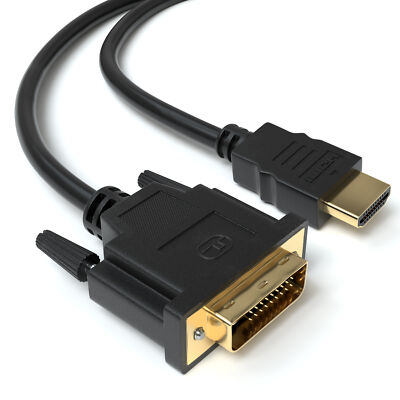 1m HDMI auf DVI Highend Kabel FULL HD 1080p Meter PC zu Monitor Beamer Adapter