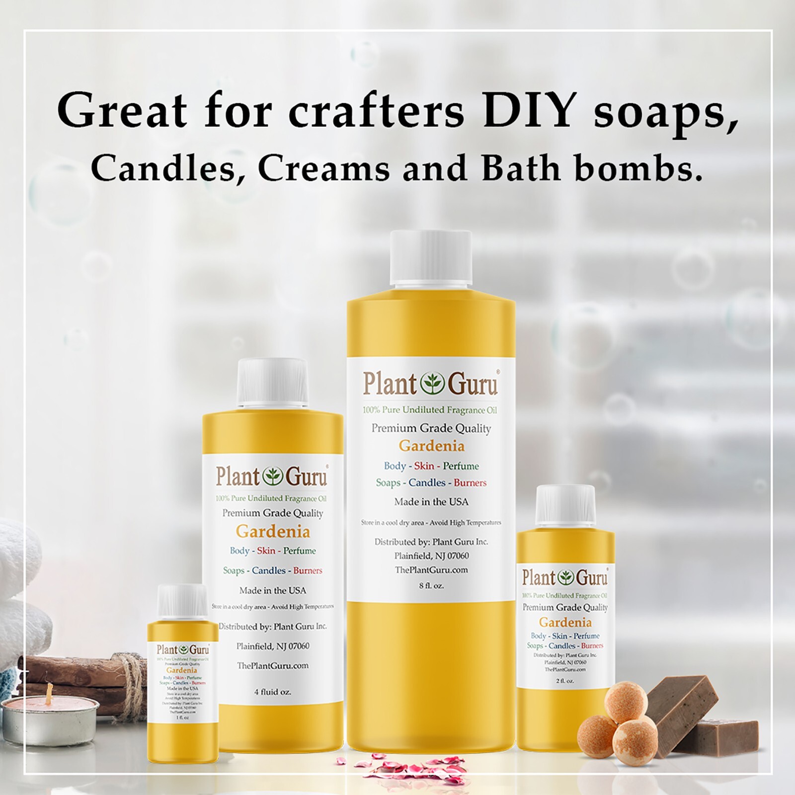 Gardenia Fragrance Oil For Candle, Soap Making, Diffuser and Burners