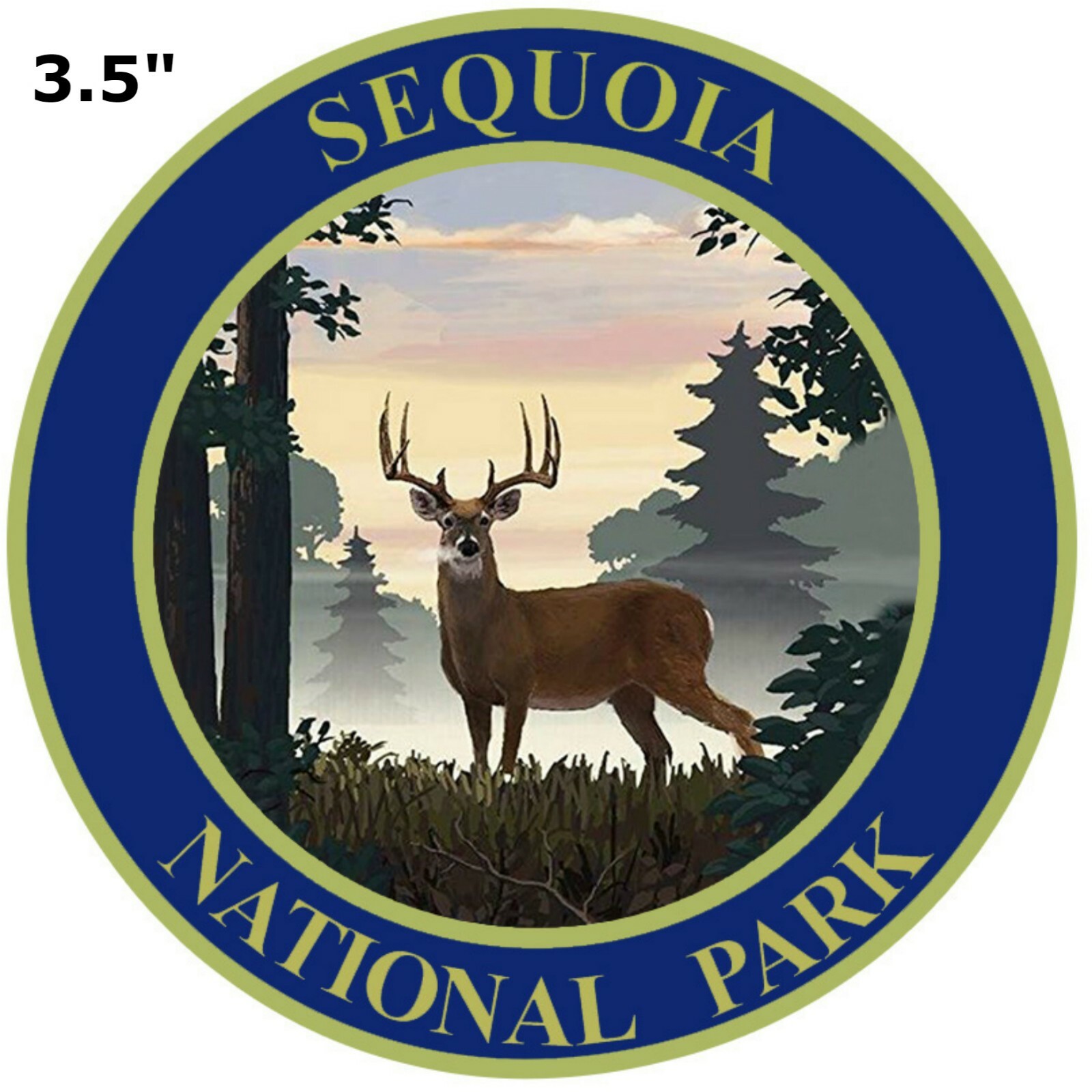 Sequoia National Park Travel Patch Embroidered Iron-On Applique Nature Badge
