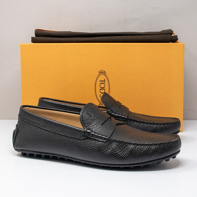 Tod s City Gommino Black Leather Driving Loafers, Size 9 UK (10 US)