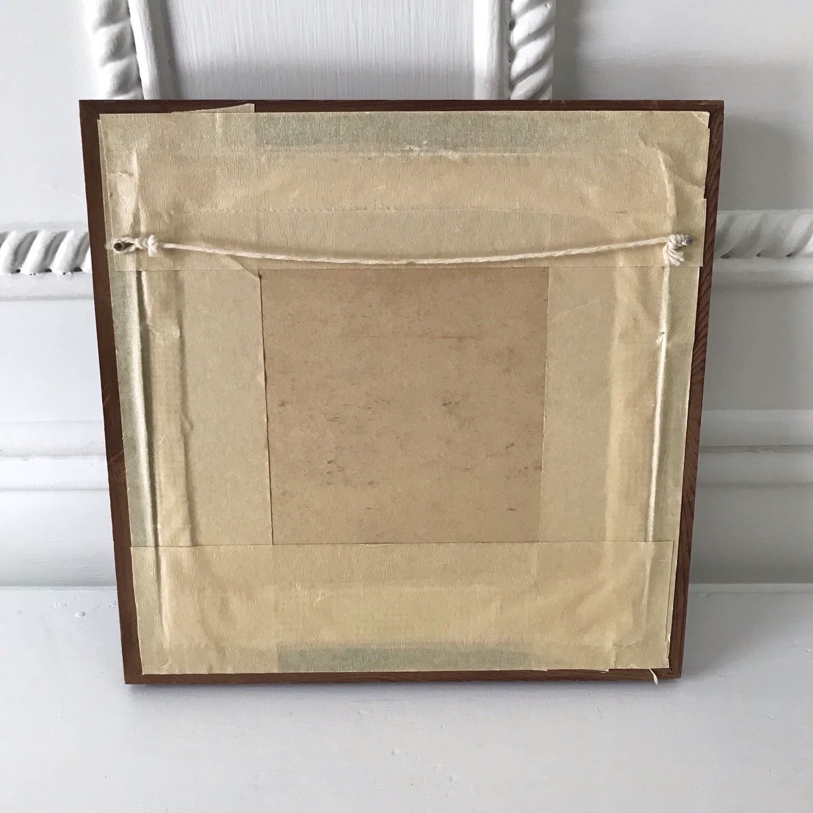 Vintage Needlepoint Framed Wall Hanging Decor Finished Floral 8.5 x 8.5