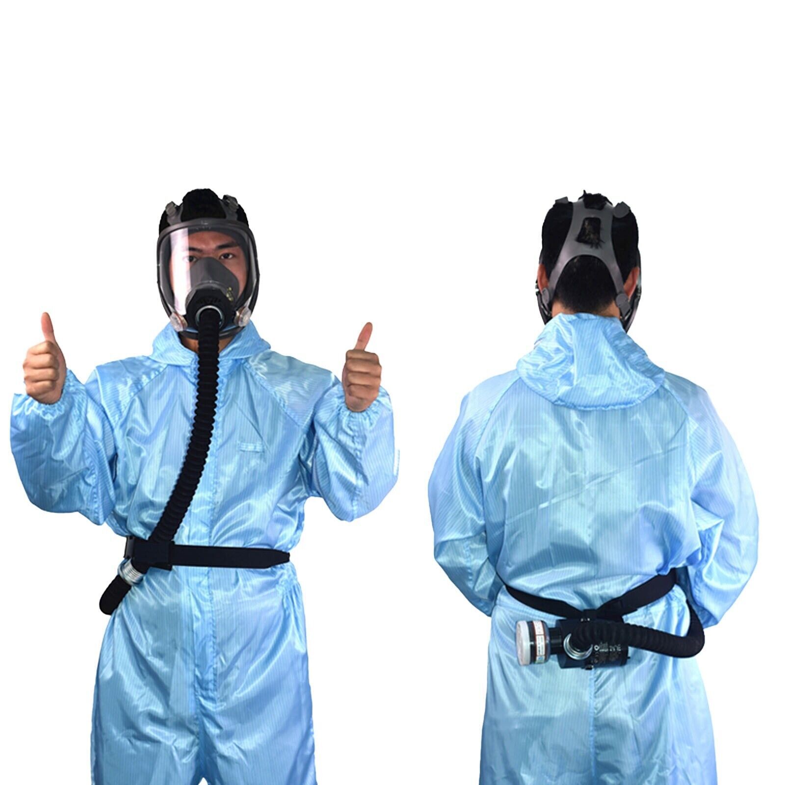 Full Face Gas Portable Electric Respirator Supplied Air Paint Spraying Chemical