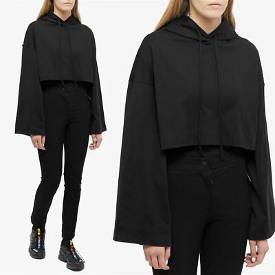 Pre-owned Moncler X Alicia Keys Hoodie Sweatshirt Sz Small In Black Flared Sleeves