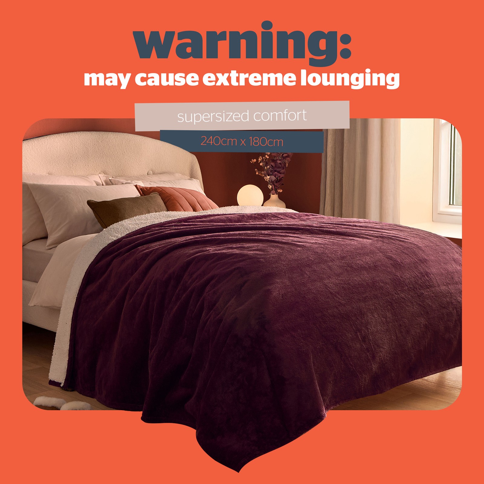 Silentnight Heat Genie Self-Heating Giant Blanket Cosy Sherpa Fleece 180 x 240cm - Picture 15 of 24