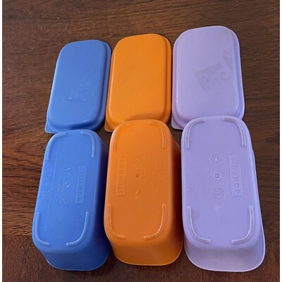 Skip Hop Snack Box Set 3 Pieces Blue Orange Purple Vintage 5 Oz 150 Ml