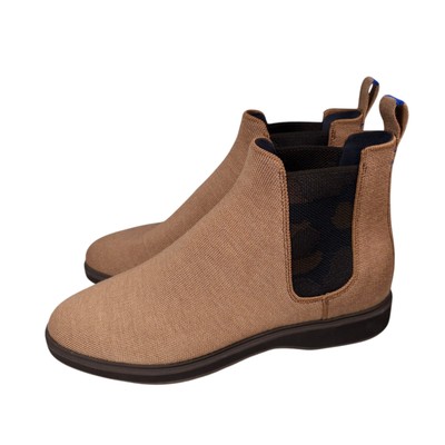 ROTHY'S The Merino Chelsea Boots Men's Bourbon Wool Tan Light Brown Size 13