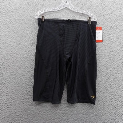 Speedo Eco Pro LT Mens Swim Shorts Size 38 Black Drawstring UPF 50+ NWT