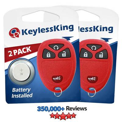 2 Keyless Entry Remote Car Key Fob Control for OUC60270 15913421 M3N5WY8109 Red