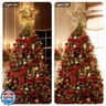 LAWOHO Christmas Tree Topper Star, Vintage Christmas Decor, 10 Inch Shiny Golden Christmas Tree Decoration with 6H Timer, 50 Warm LED Lights for Xmas Tree, Holiday and Party, Indoor Decor