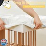 KKJIAF 1 Pcs White Baby Crib Sheets, Fitted Crib Sheet for Boys Girls - 28x52x8 Inches Fitted Crib Sheet Viscose Derived from Bamboo, Breathable and Soft