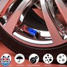 MEAJOO 6PCS Spiked Tire Valve Stem Caps, Corrosion Resistant, Universal Aluminium Alloy Dustproof Tire Valve Stem Covers for Cars, SUV, Trucks, Bikes, Motorcycles, Bicycles(Blue)