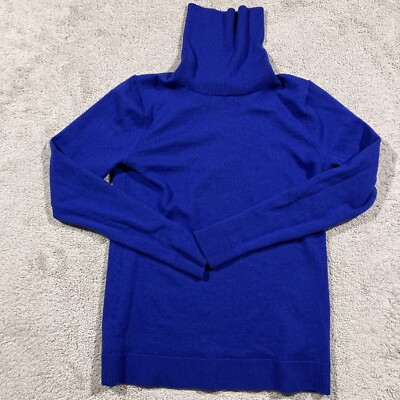 Pendleton Merino Wool Sweater Womens Medium Blue Turtleneck Cabincore Cozy Knit