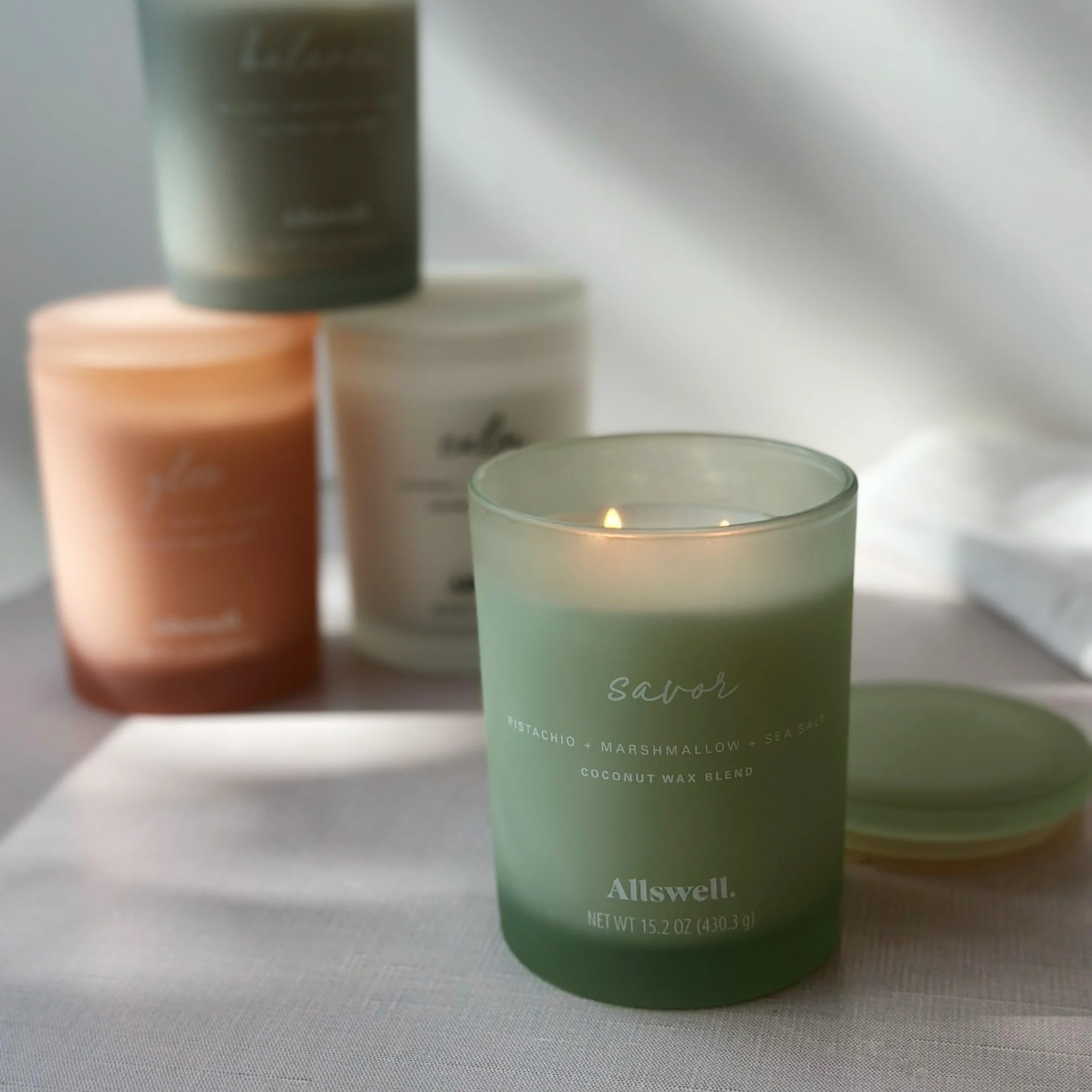 Allswell Savor (Pistachio + Marshmallow + Sea Salt) Scented 2-Wick