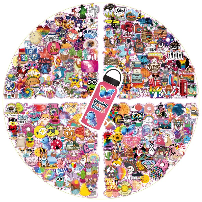 300 Random Skateboard Stickers Bomb Vinyl Laptop Luggage Decals Dope