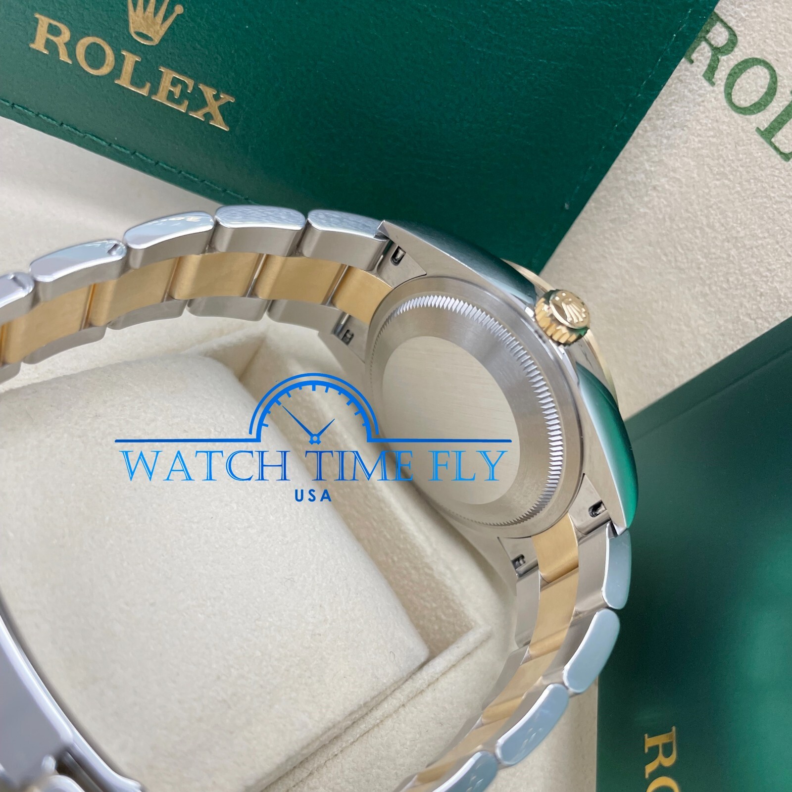 Pre-owned Rolex 124273 Explorer 36mm Two Tone Steel And Yellow Gold Black Dial Oyster