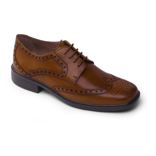 mens wide fit tan brogues
