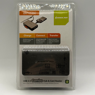 IOGear High Capacity Support SDHC / Micro SDHC 2.0 Combo Hub & Card Reader