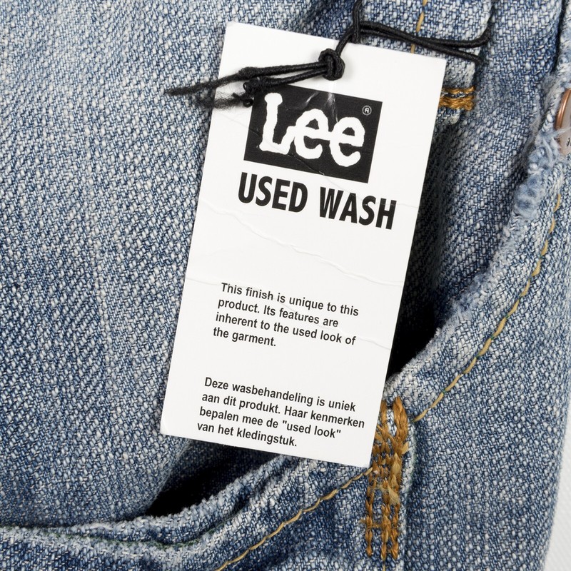 Lee X-Line Jeans Button Fly Straight Leg Midrise Distressed Mens