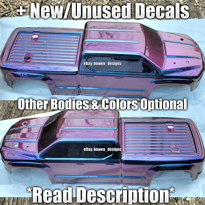 Arrma Custom Painted RC Body 4x4 Big Rock Crew Cab 3s BLX Shifting Purple Pearl