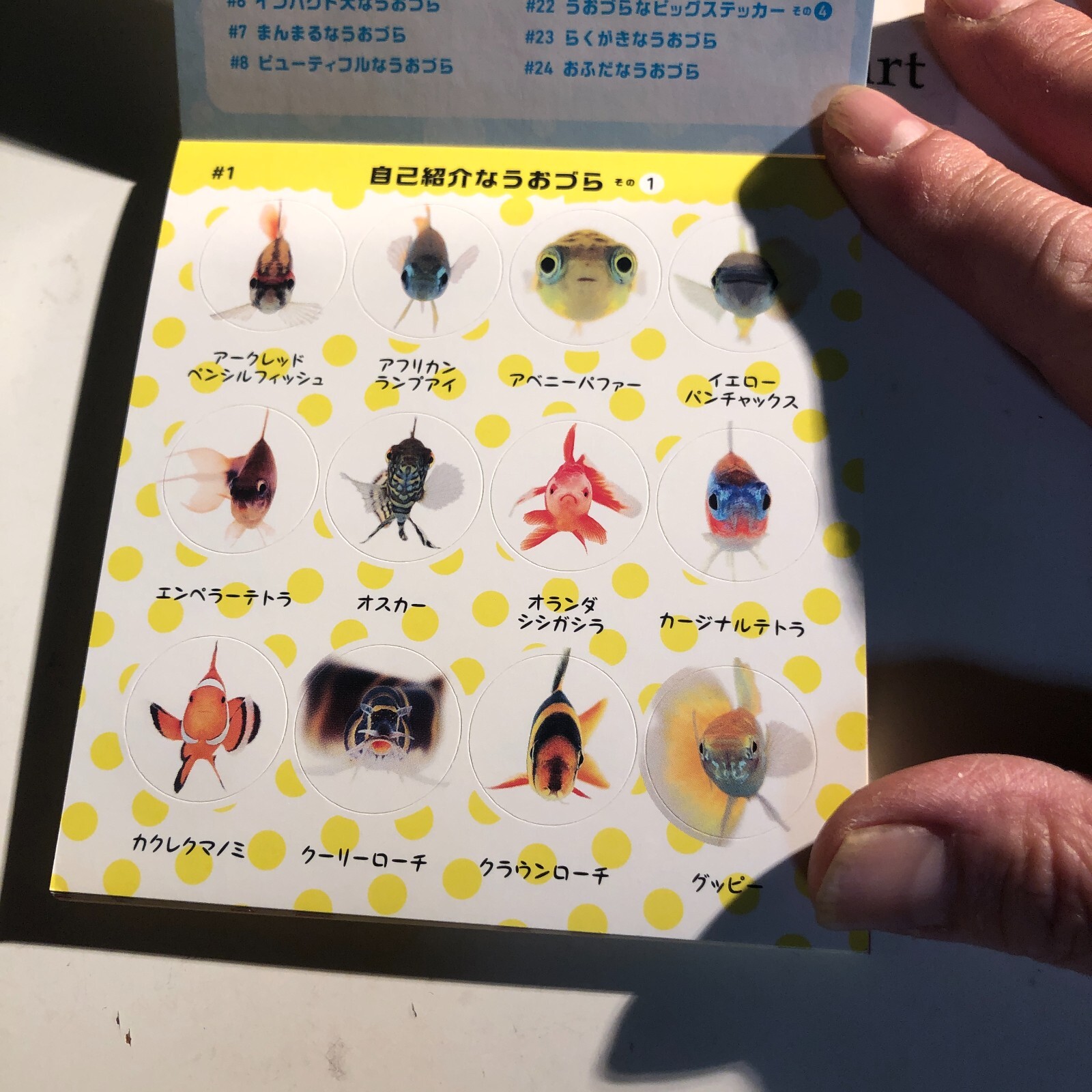PRE-SALE Uozura Fish Heads Stickers book 274 Japanese stickers