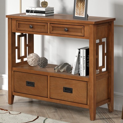 36 inch console sale table with drawers