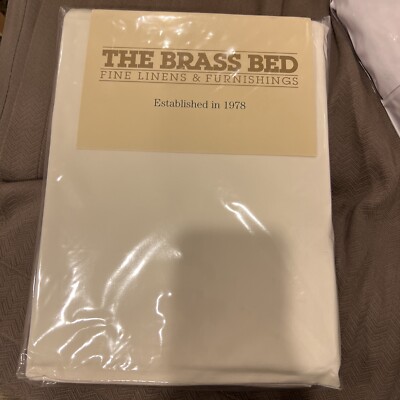 NWT THE BRASS BED BELLA ROSA BY SFERRA KING FITTED SHEET - Ivory