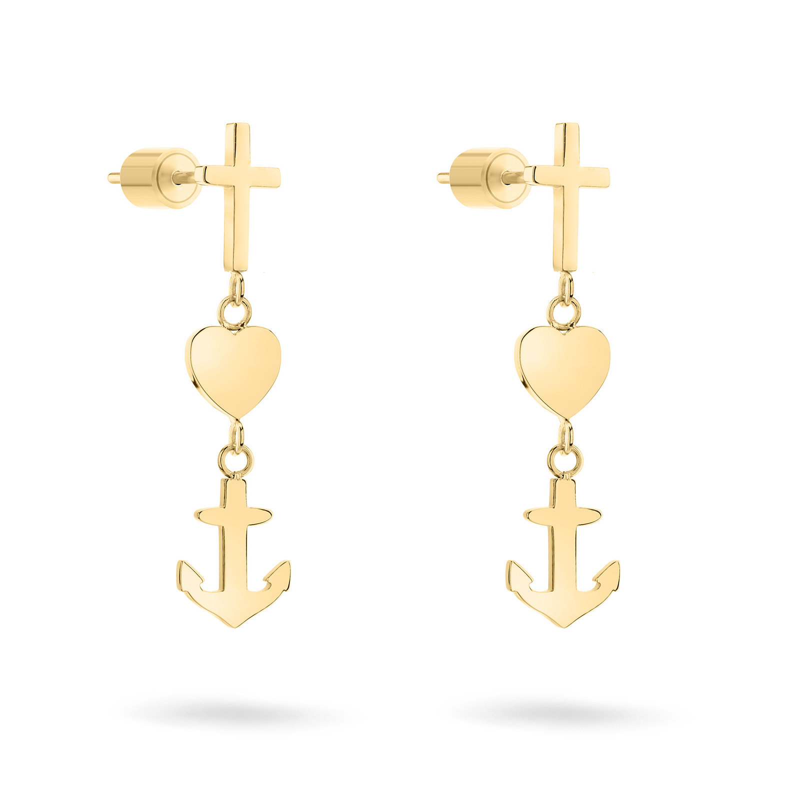 Tamaris Ohrhänger Glaube, Liebe und Hoffnung, Edelstahl IP Gold TJ-0418-E-30 NEU