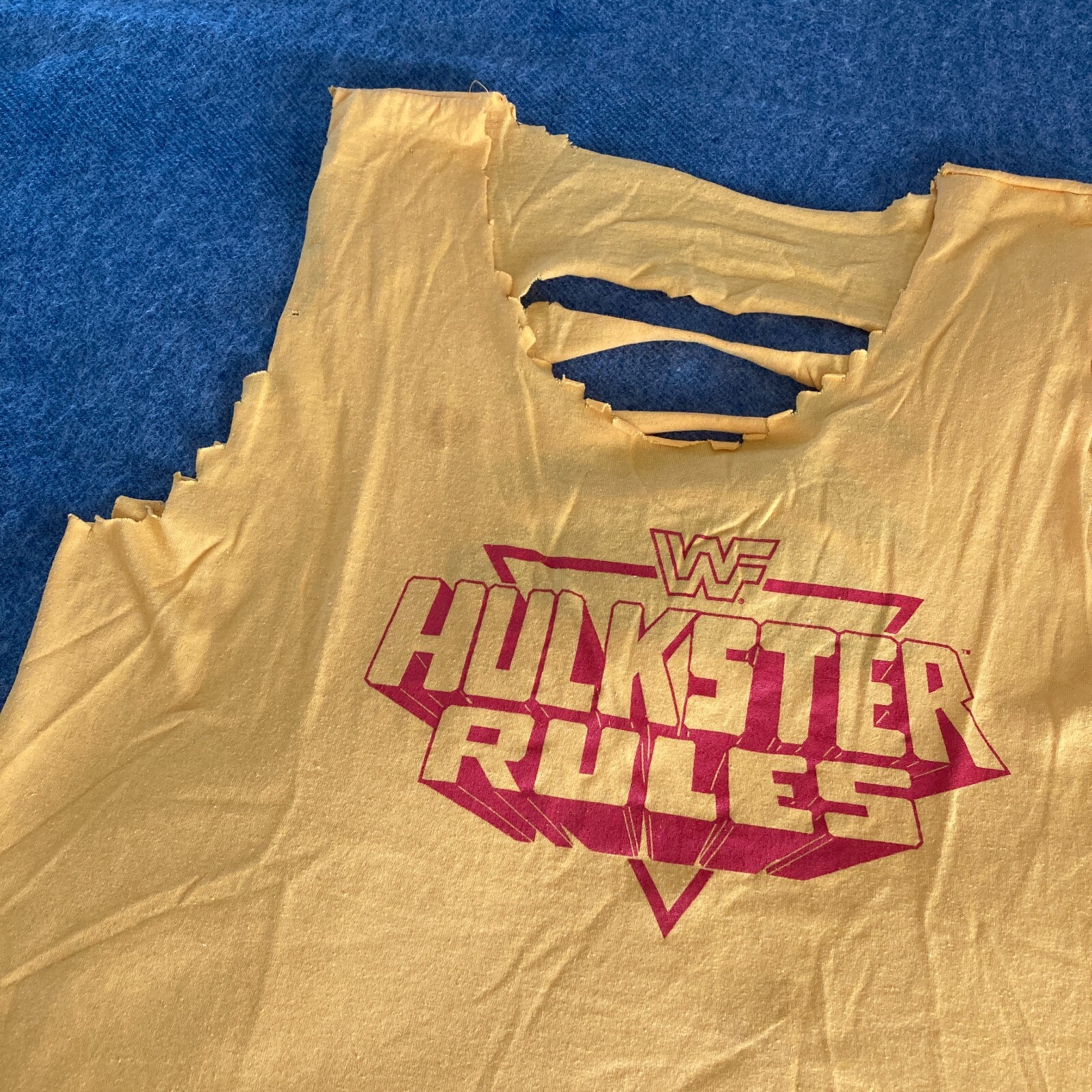【デッドストック】WWF Hulk Hogan HULKSTER RULES Vintage 1980s Hulk Hogan WWF Wrestling Tank Top Hulkster