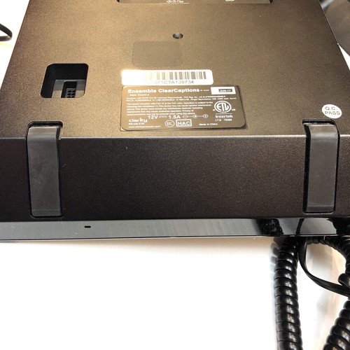 Clarity Ensemble Amplified Caption Phone Corded Touchscreen Hearing Impaired