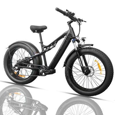 Electric Mountain Bike 26inch Fatbike E-Bikes 750W Bafang Bicycle E-MTB 7-Speed
