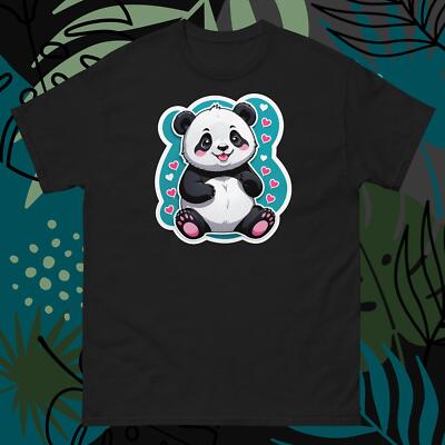 Kawaii Cute Panda Bear Unisex Tshirt v3