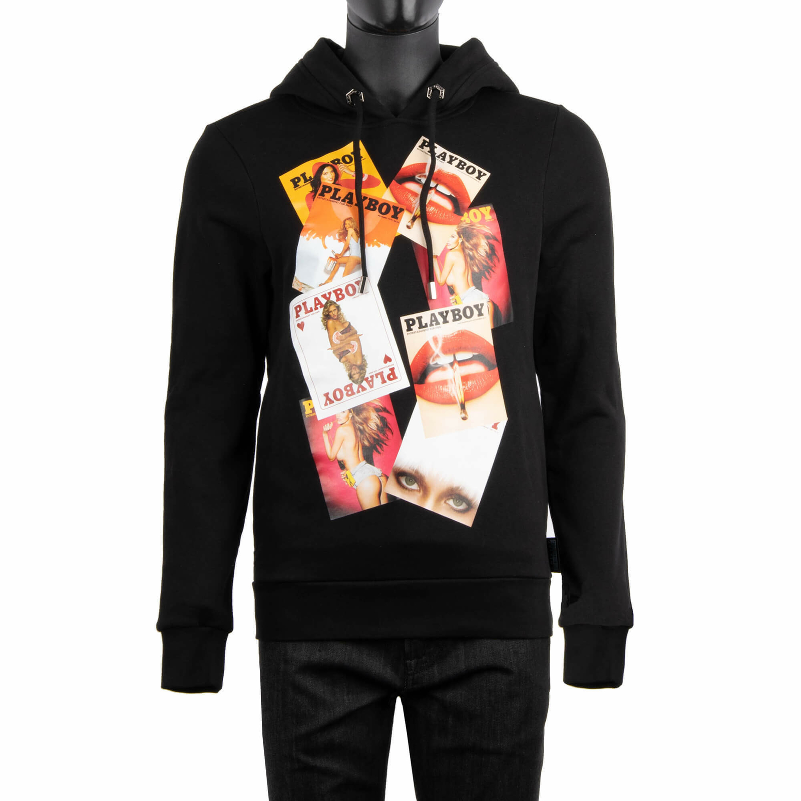 

PHILIPP PLEIN x PLAYBOY Кристаллы Skull Cover Толстовка Толстовка с капюшоном Черный 08363