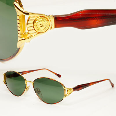 Gianni Versace 1995 Vintage Gold Medusa Unisex Green