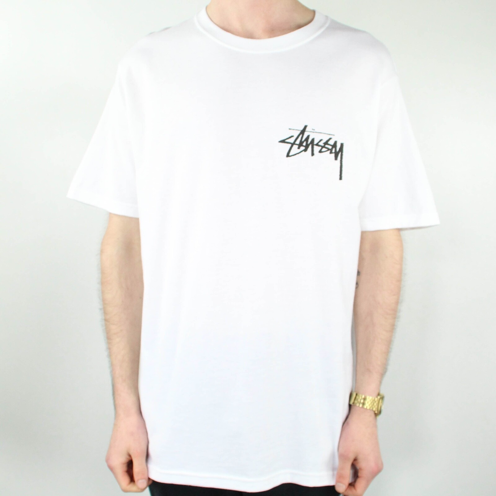 stussy white t shirt