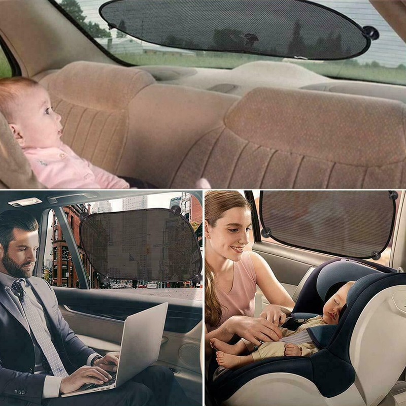 4 Car Sun Shade Mesh Cover Visor Blind UV Protection Window Shield Suction Cup