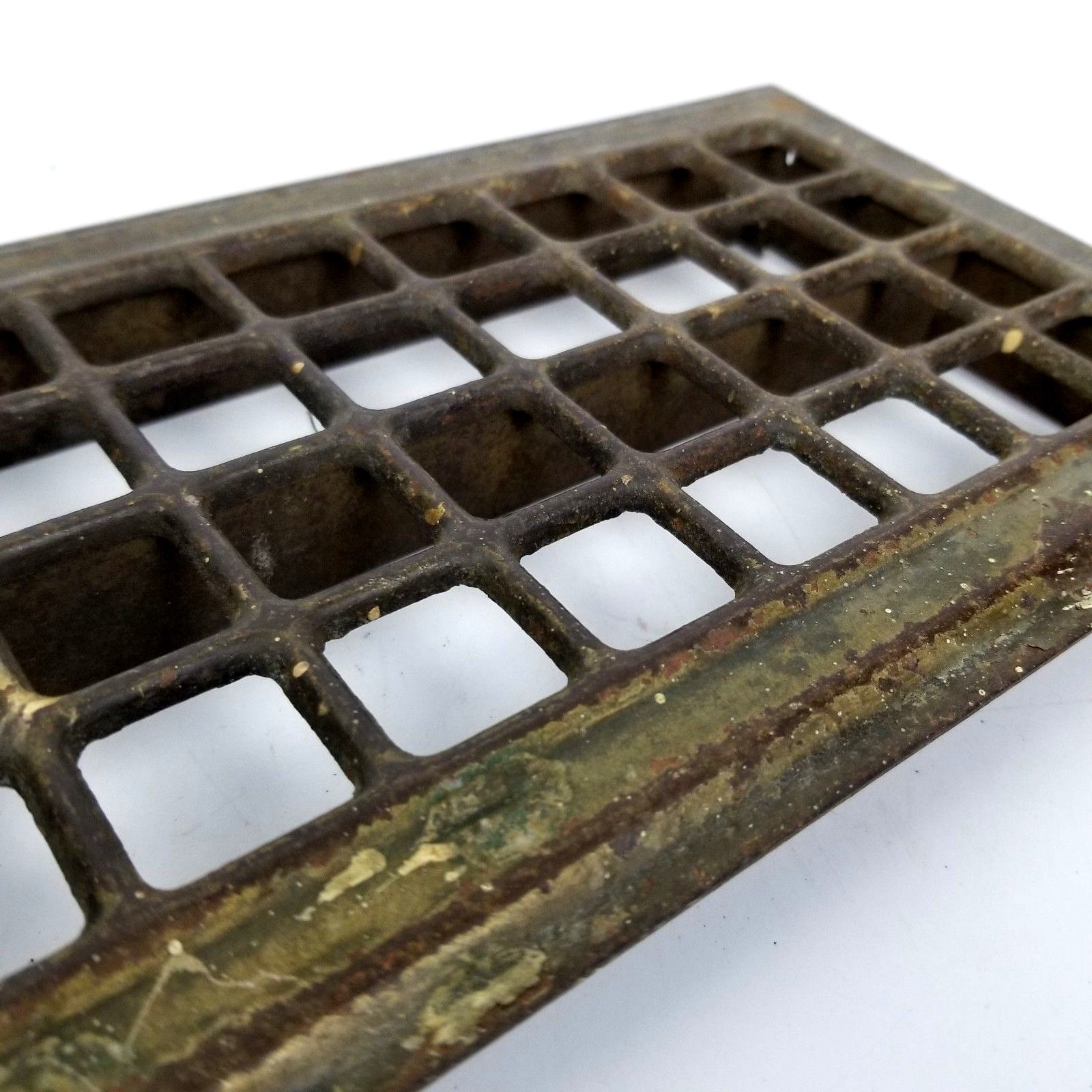 Metal Steel Floor Grate Register Vent Vintage Heating Air Conditioning HVAC