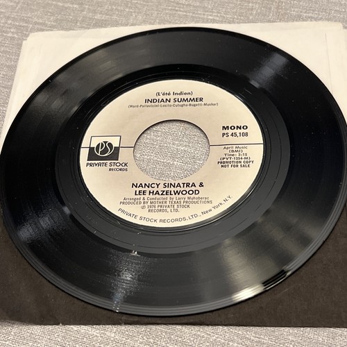 RARE 45 RPM PROMO: (L'été Indien) Indian Summer, Nancy