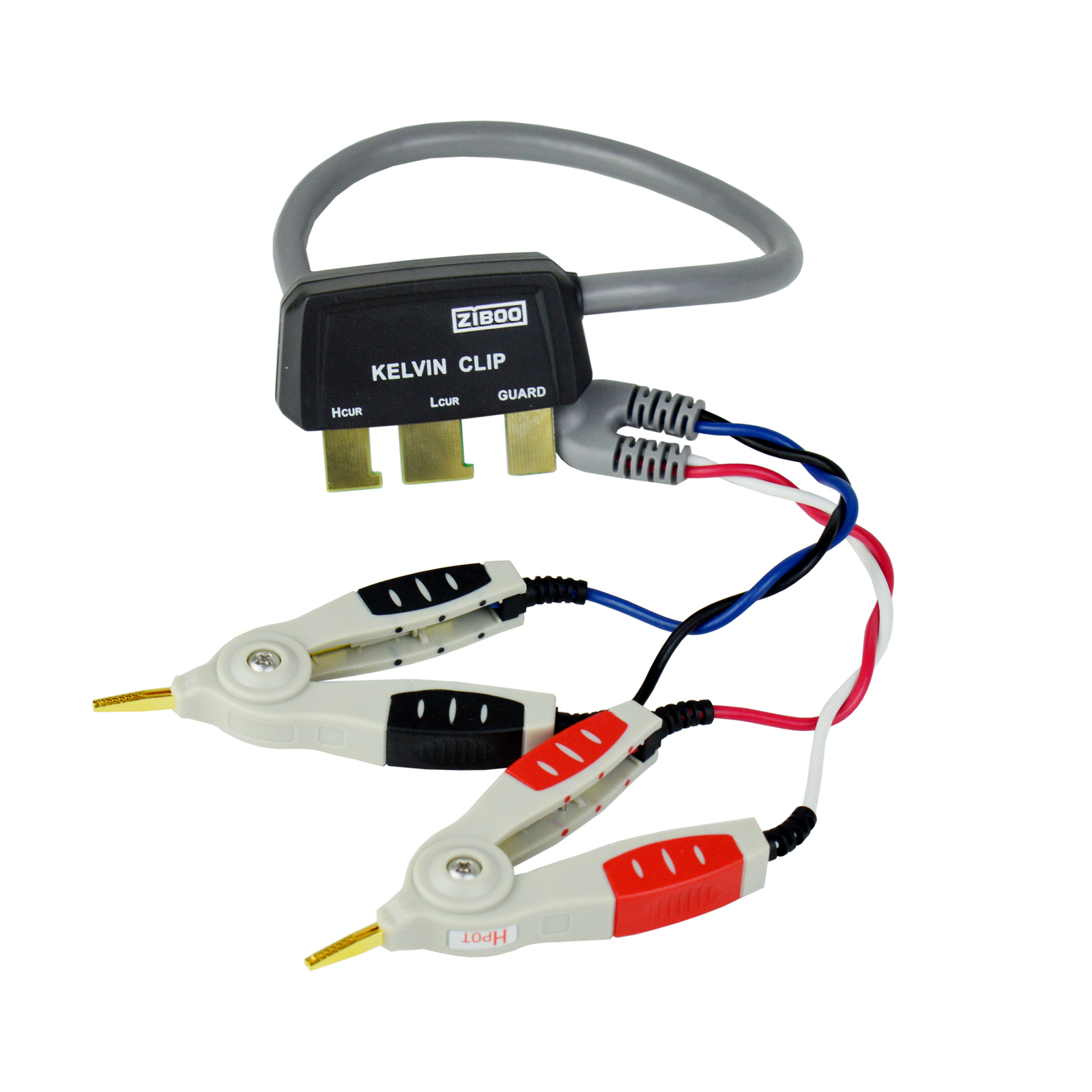 ZIBOO ZB-L100K LCR Test Clip Universal Digital Bridge Kelvin Test Line SMD Chip✦