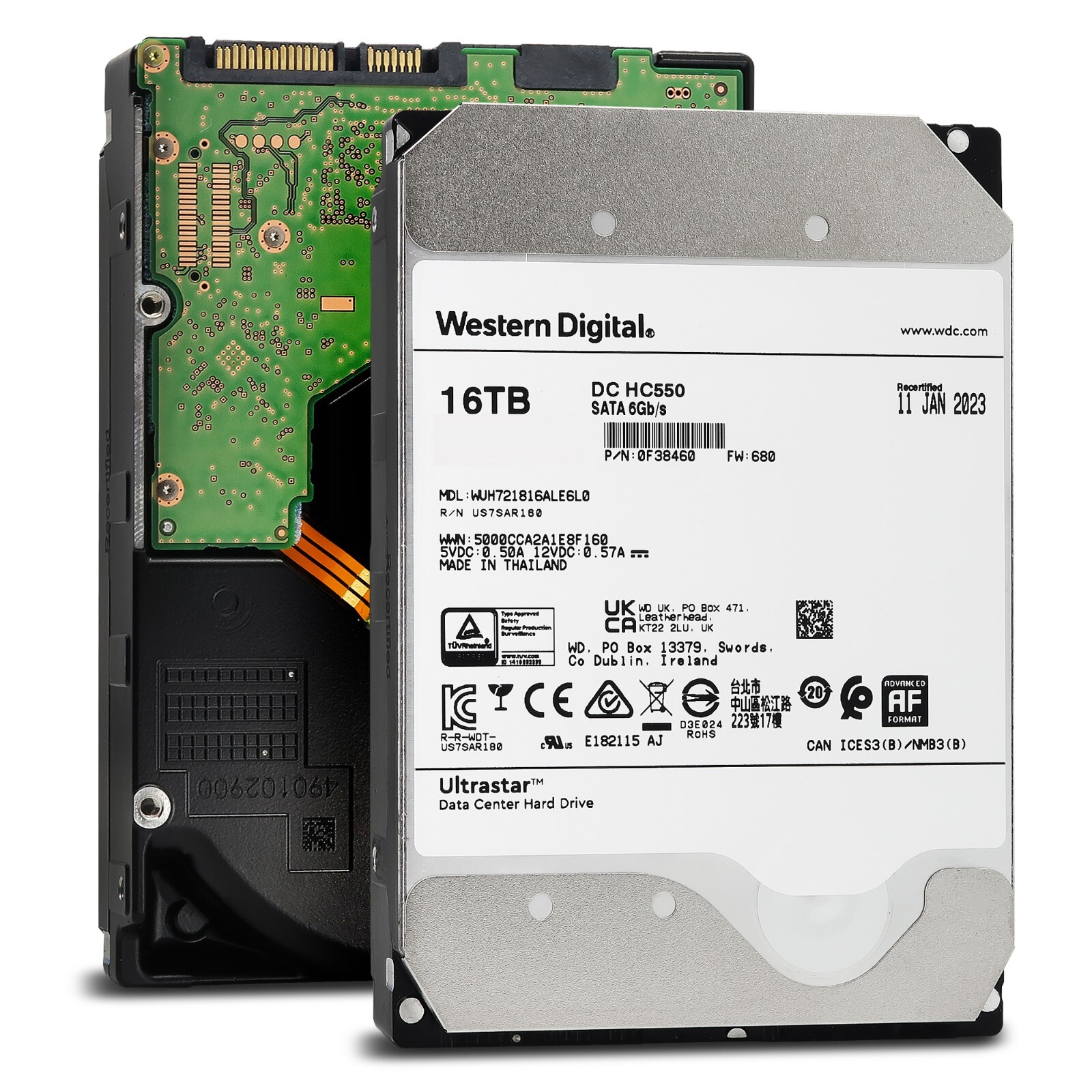 [2個セット 32TB] 大容量HDD WD 16TB HC550 NAS WD Ultrastar DC HC550 16TB SATA 3.5