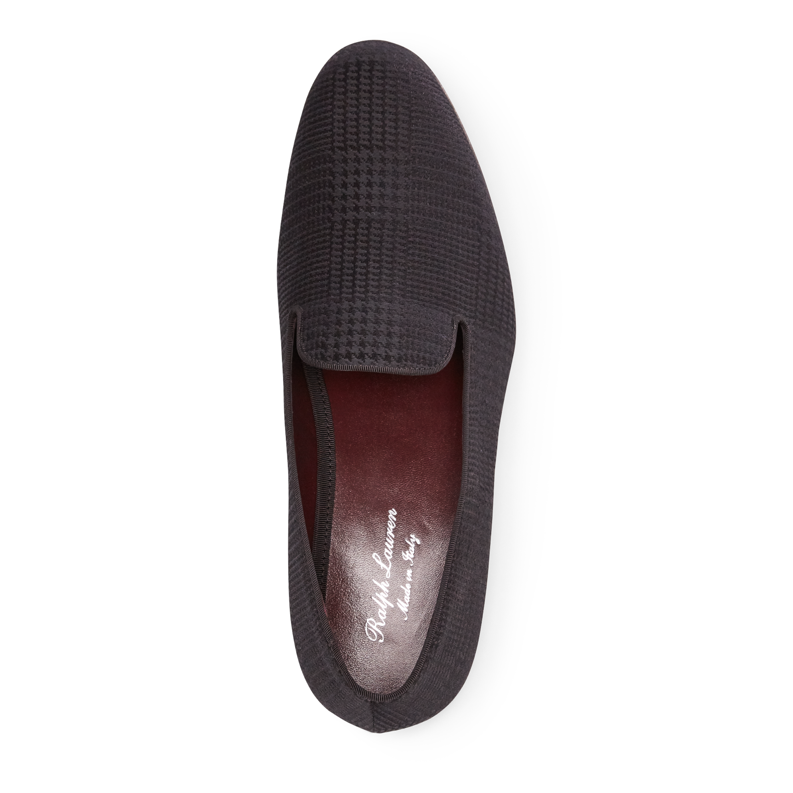 Pre-owned Ralph Lauren $695  Purple Label Italy Alonzo Jacquard Glen Plaid Slipper Shoes