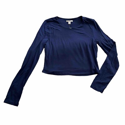 Essentials Women's Long Sleeve Round Neck T-Shirt M Blazing Navy