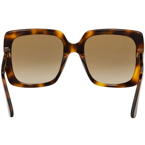 Pre-owned Gucci Women's Sunglasses Havana Acetate Square Frame Brown Lens Gg0418s 003