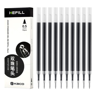 Gel Pens Refill for Pens Black Ink Box of 10 Pieces 0.5mm Fine Point Smooth W...