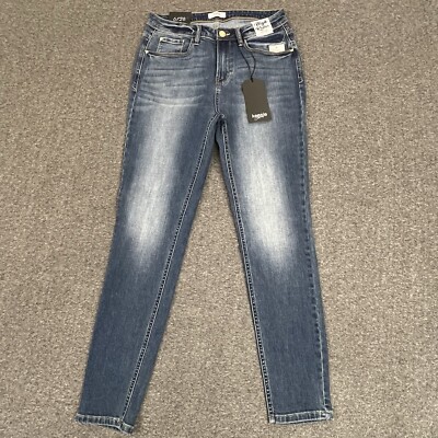 Kensie Jeans Womens 6/28 (27x27) High Roller Blue Stretch Denim - New