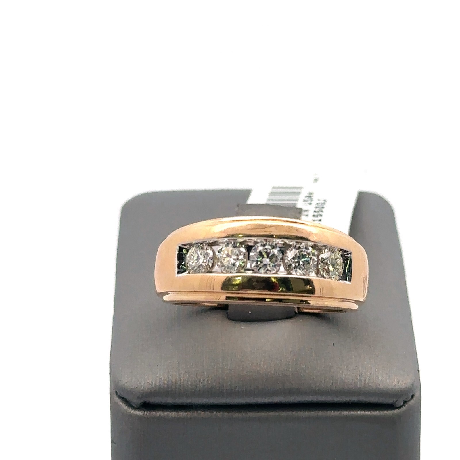 Pre-owned Handmade 14k Yellow Gold 1.00 Ct Diamond Men's Wedding Band, 10.1g, Size 10.5, S107954 In White